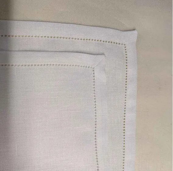 Classic Irish Linen Hemstitch Napkins - White