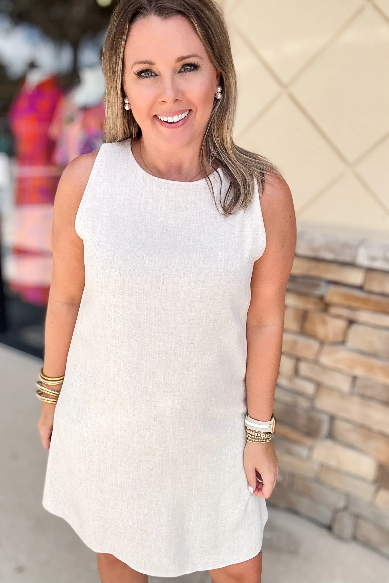 Classic Linen Shift Dress