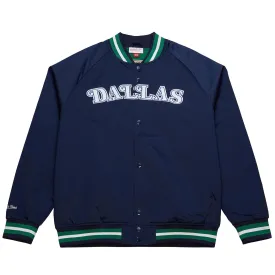 DALLAS MAVERICKS MITCHELL & NESS NAVY VINTAGE SATIN JACKET