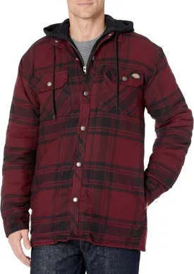 Dickies Men's Relaxed Fit Icon Hooded Quilted Shirt Jacket