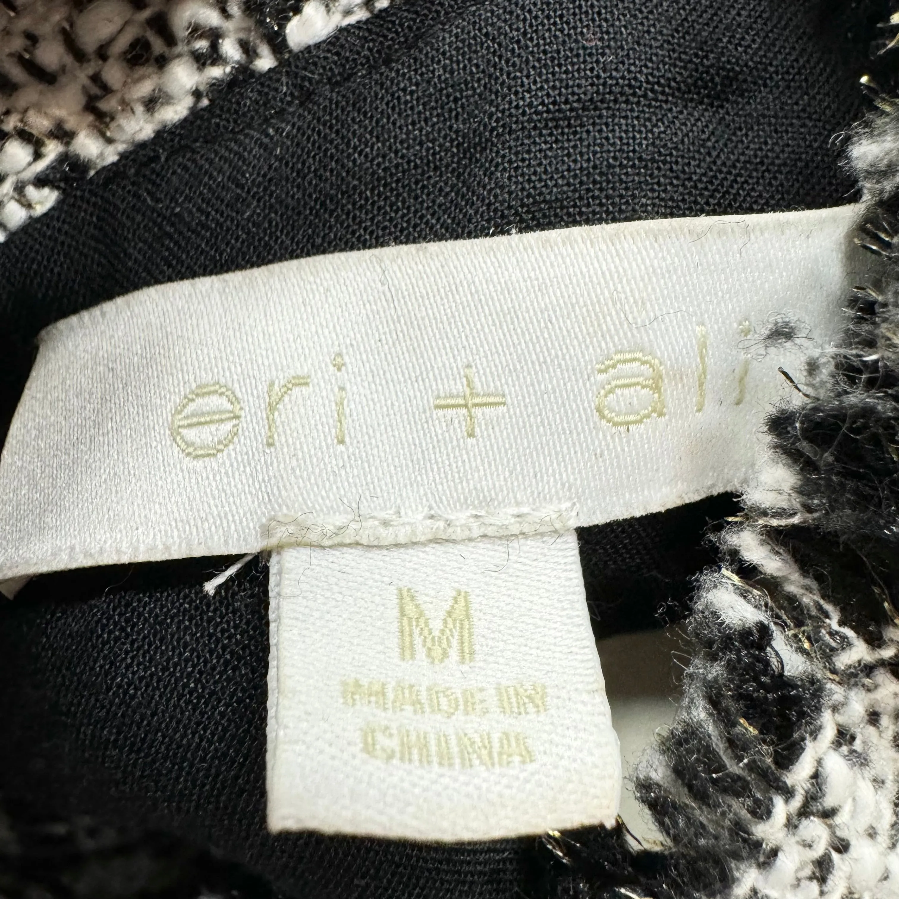 Dress Casual Short By Eri   Ali In Black & White, Size: M