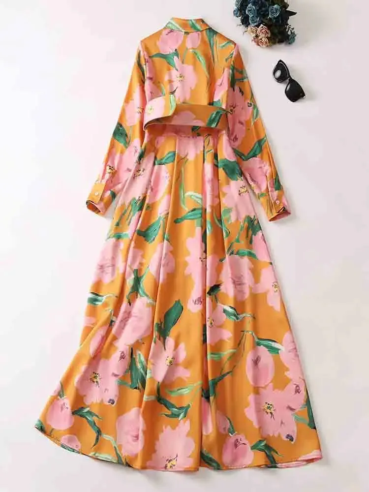 DressBetty - 2024 Yellow Single Breasted Holiday Party Robe Femme Boho Dress