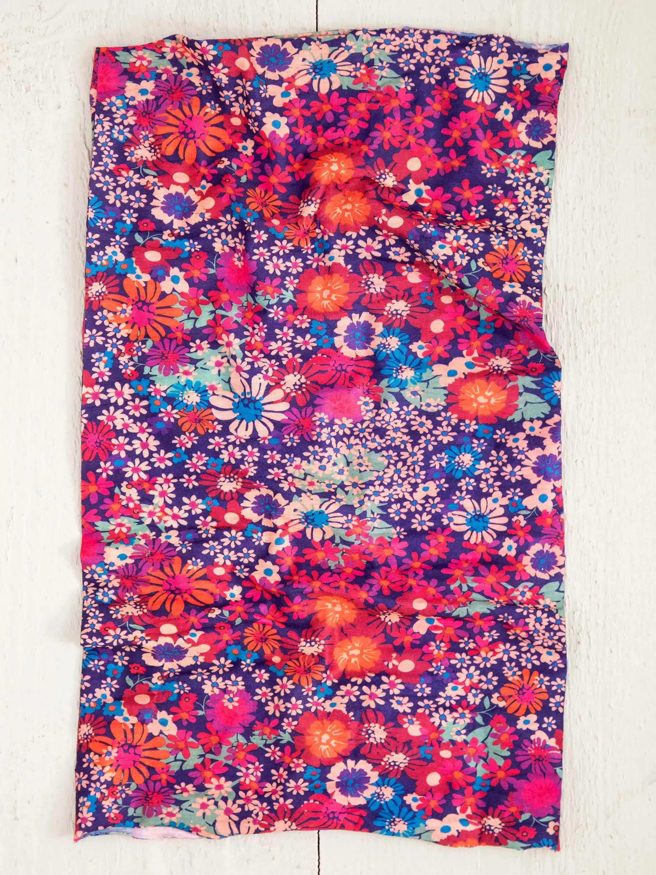 Full Boho Bandeau® Headband - Dark Red Pink Floral