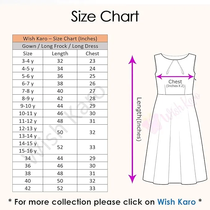 Girls Embellished A-Line Maxi Ethnic Dress