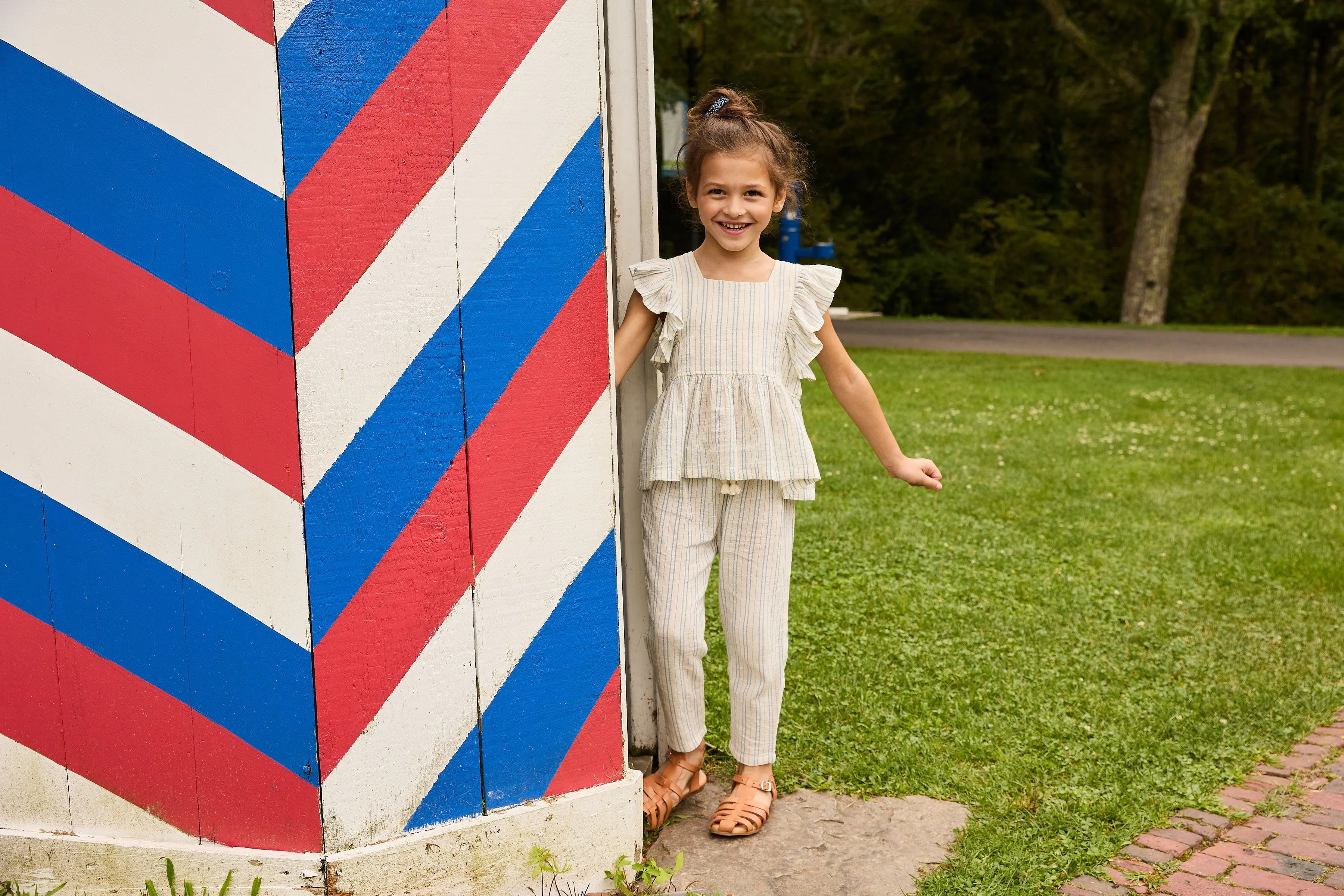 Girls Theodore Pant - Riviera Stripe