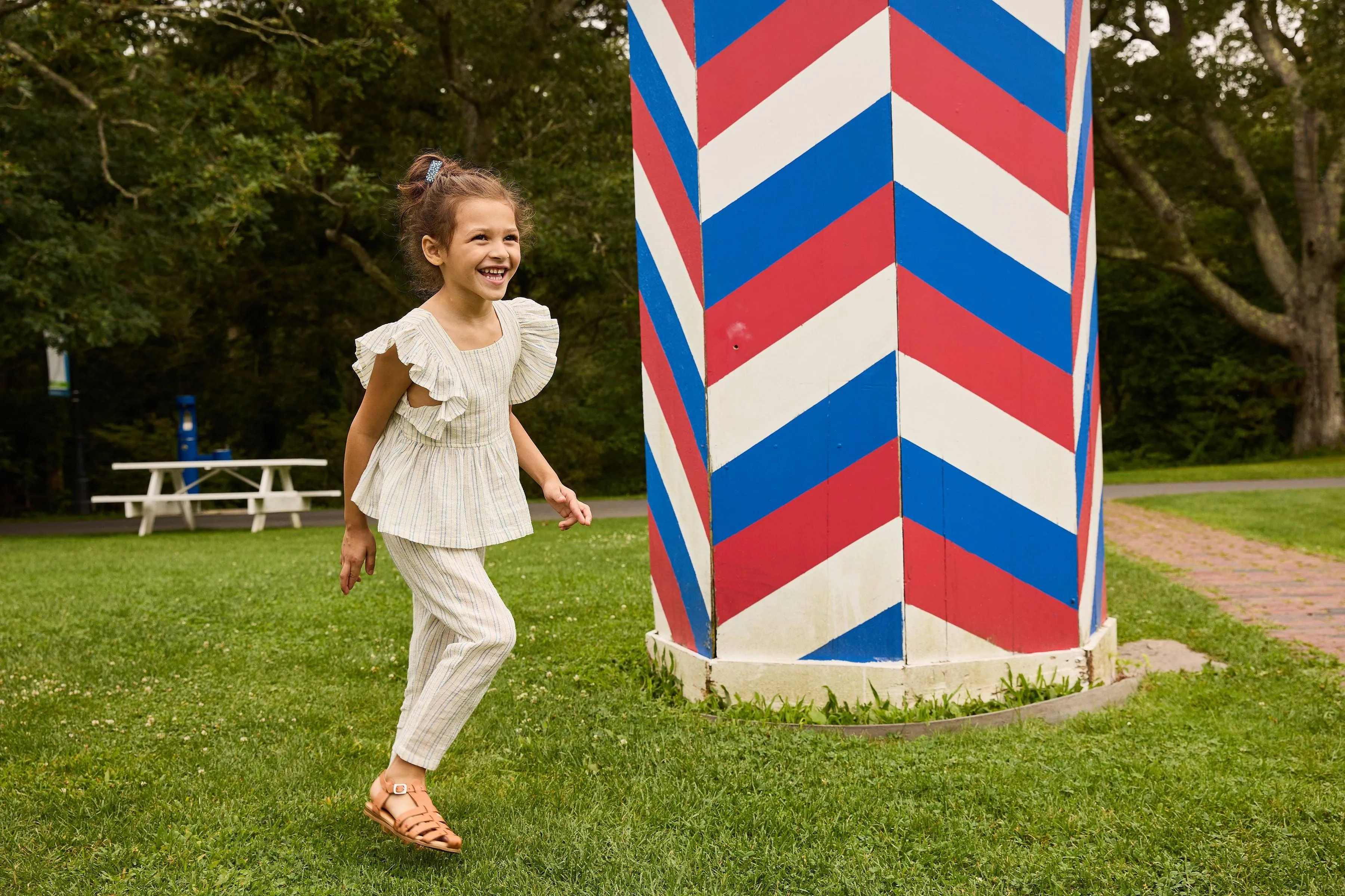 Girls Theodore Pant - Riviera Stripe