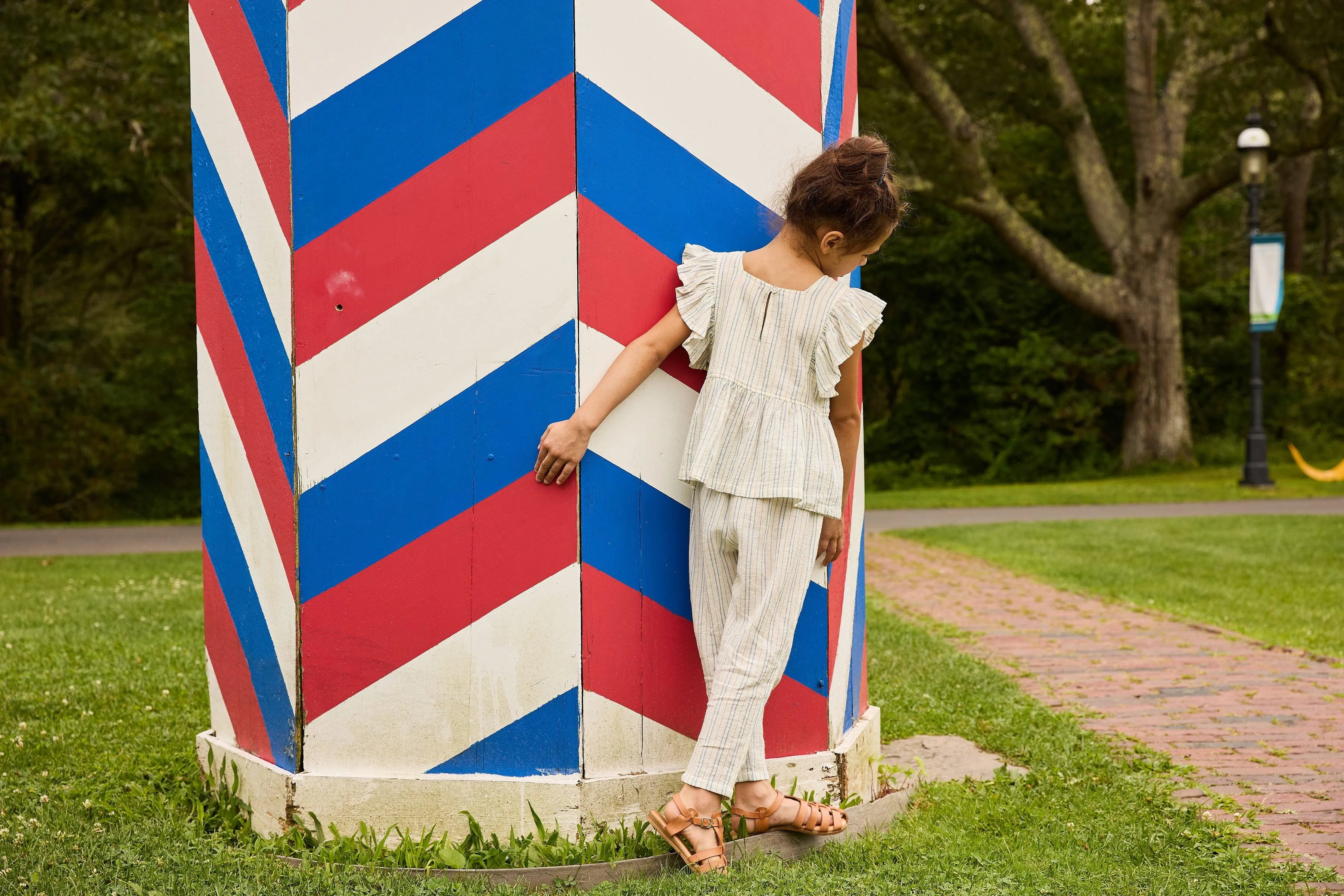 Girls Theodore Pant - Riviera Stripe