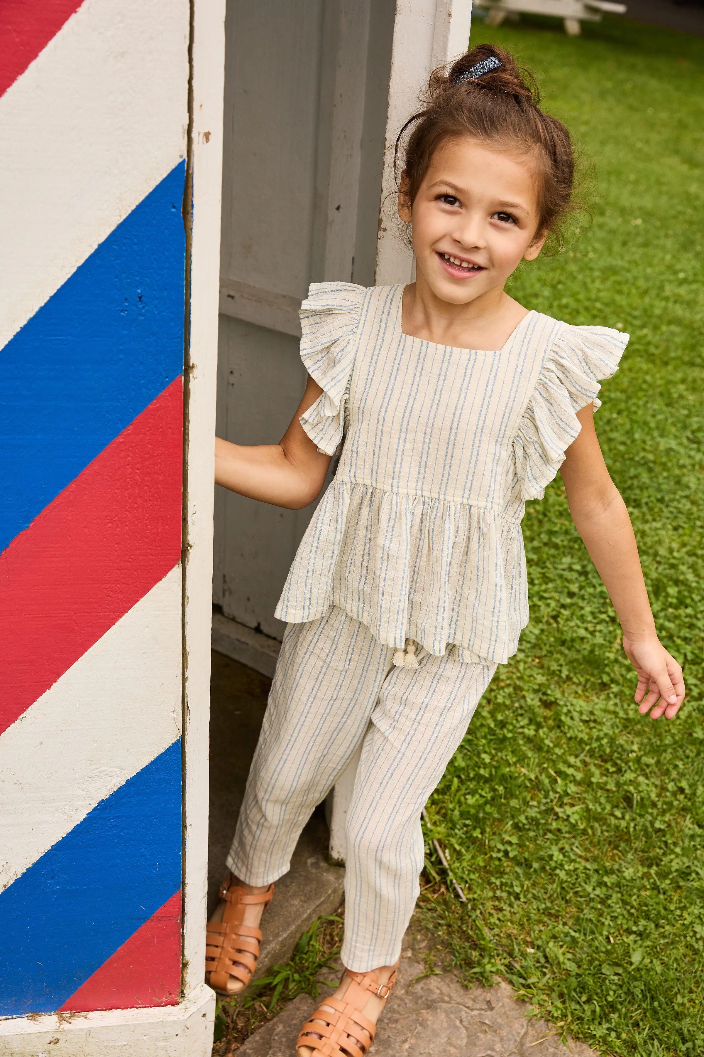 Girls Theodore Pant - Riviera Stripe