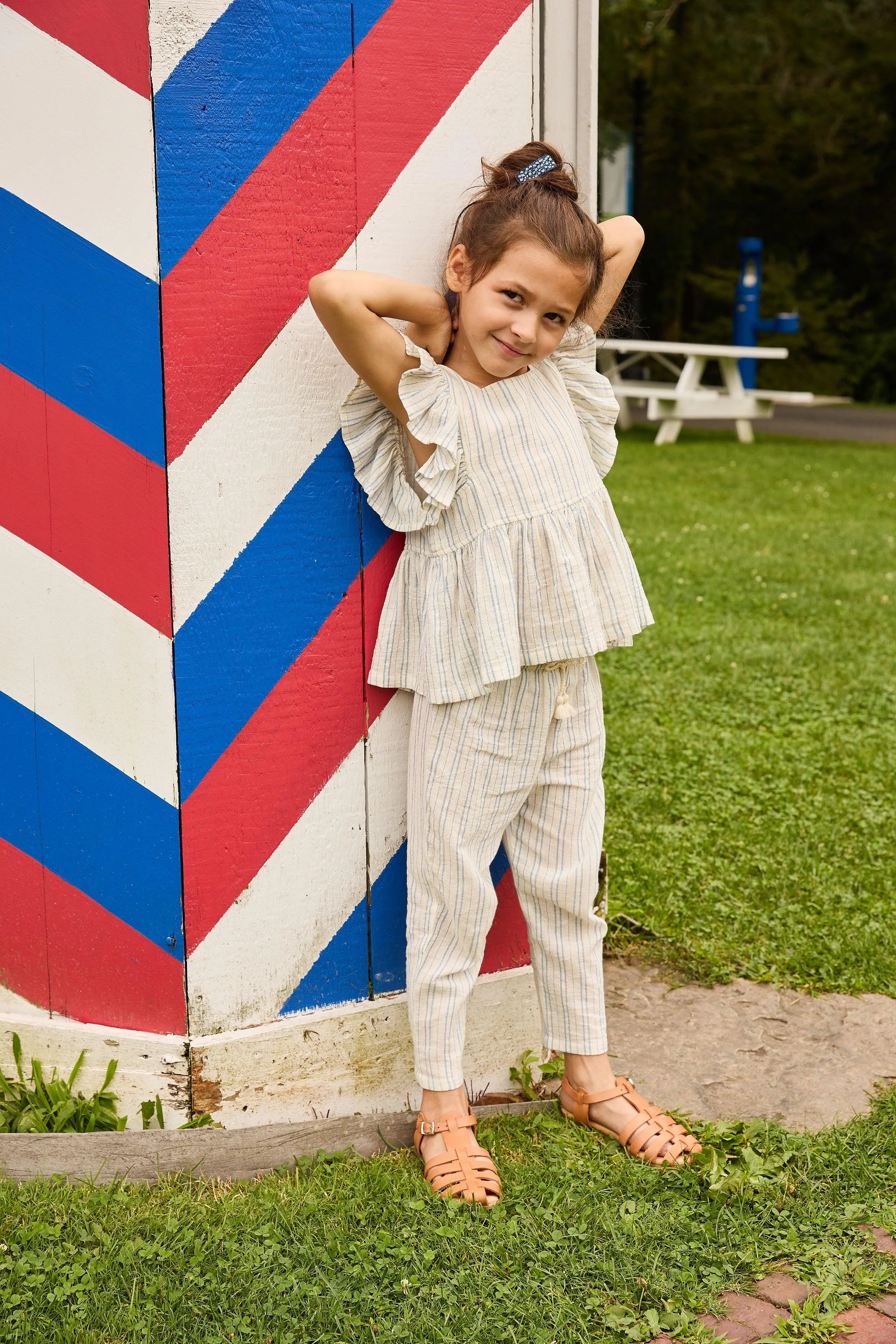 Girls Theodore Pant - Riviera Stripe