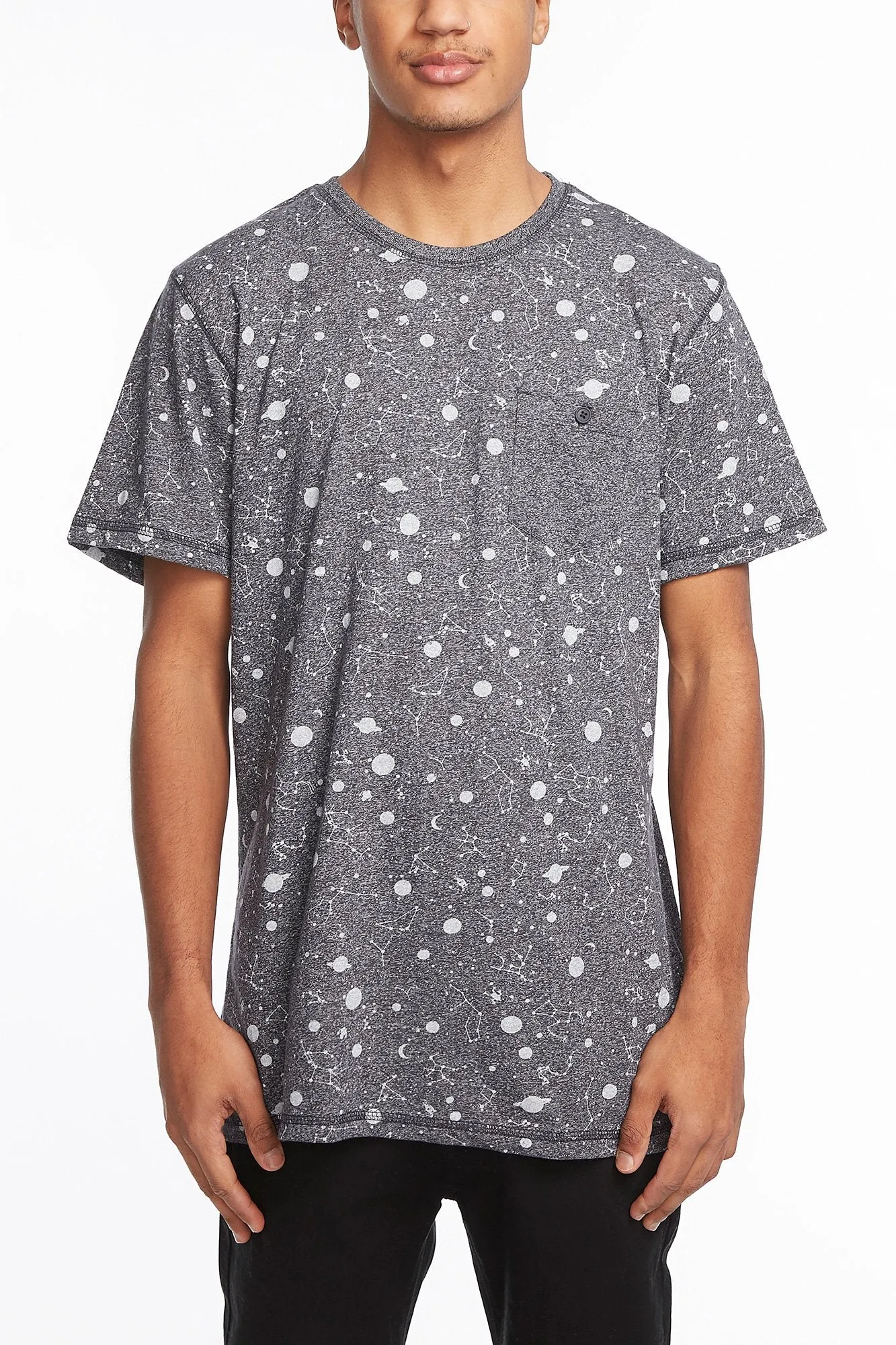 Guys Cosmic Print Pocket Tee