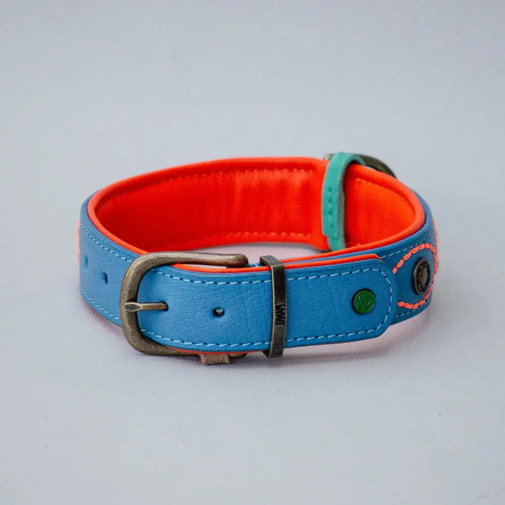 Halsband im Bohemian Look - "ibiza lounge BIG" - blau