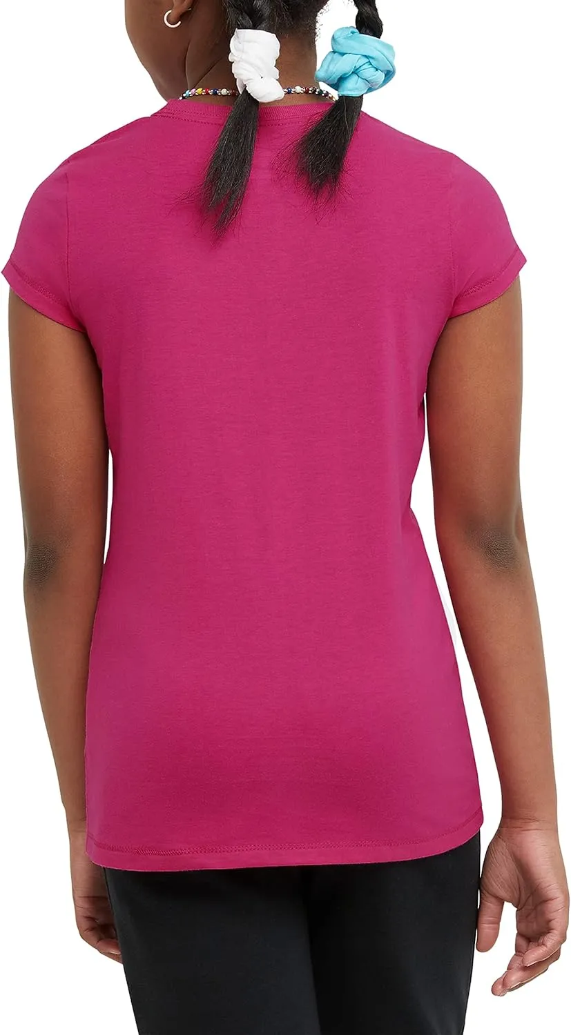 Hanes Girls' Jersey Cotton Tee (Pack Of 2)