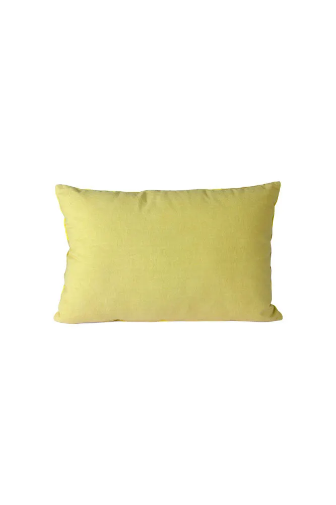 HKliving Yellow & Green Stripe Velvet Cushion