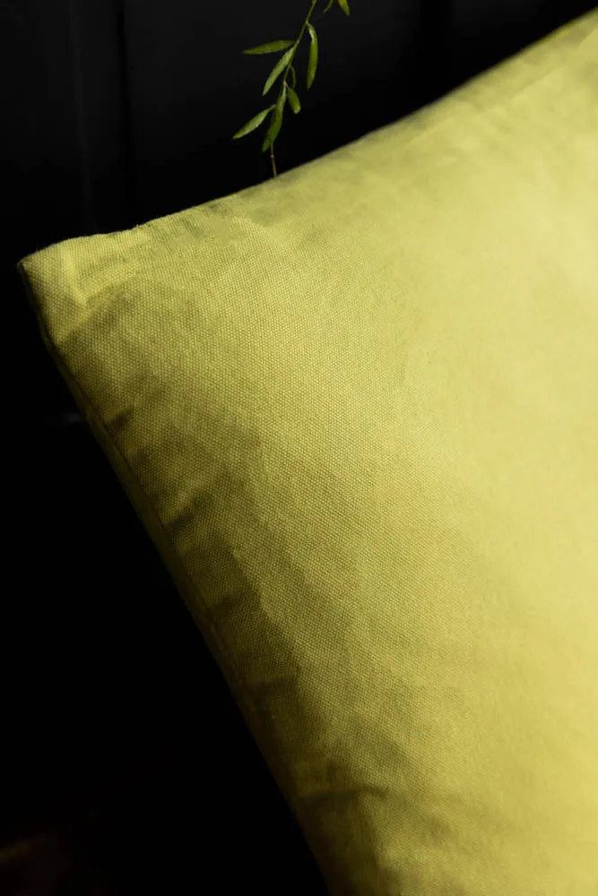 HKliving Yellow & Green Stripe Velvet Cushion