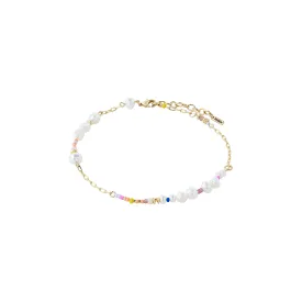 ILSA freshwater pearl ankle chain gold-plated