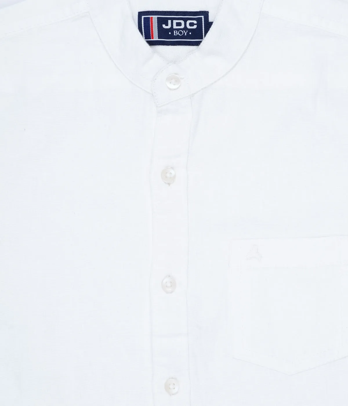 JDC Boy's White Solid Shirt