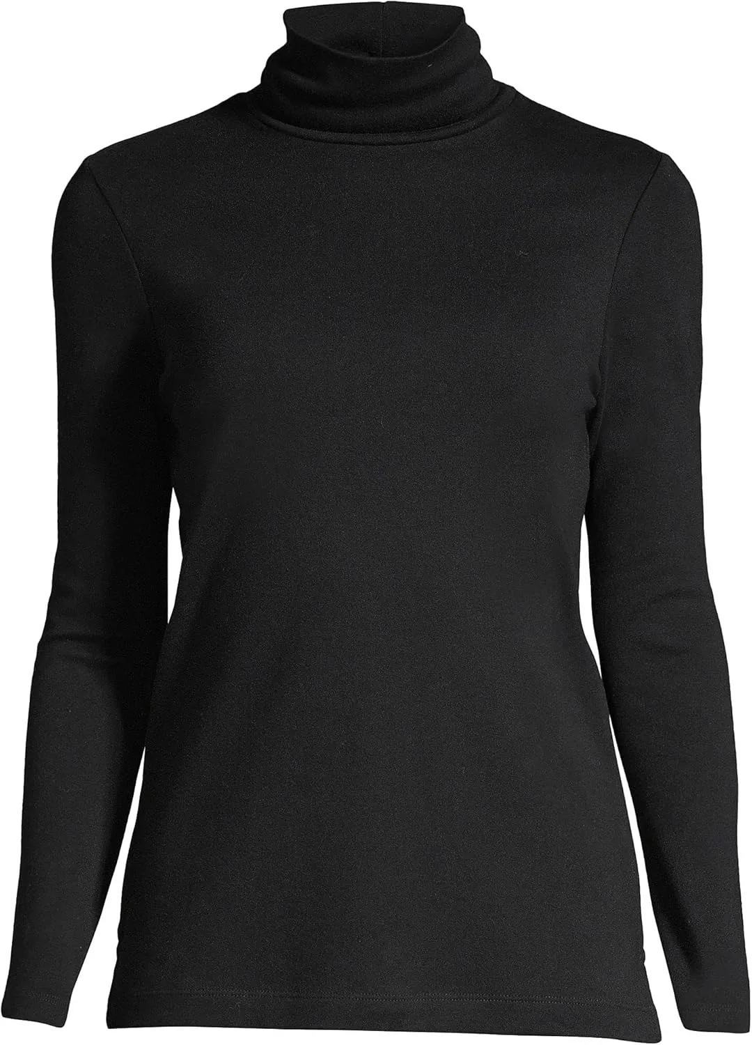 Lands' End Women's American-Grown Supima Cotton Fitted Long Sleeve Turtleneck