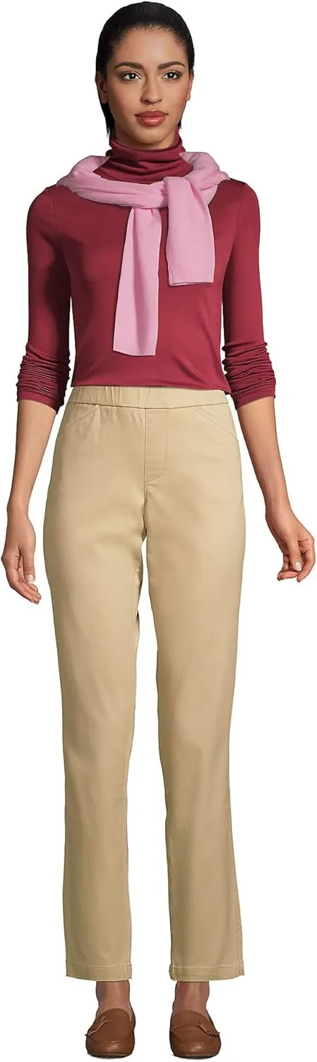 Lands' End Women's American-Grown Supima Cotton Fitted Long Sleeve Turtleneck
