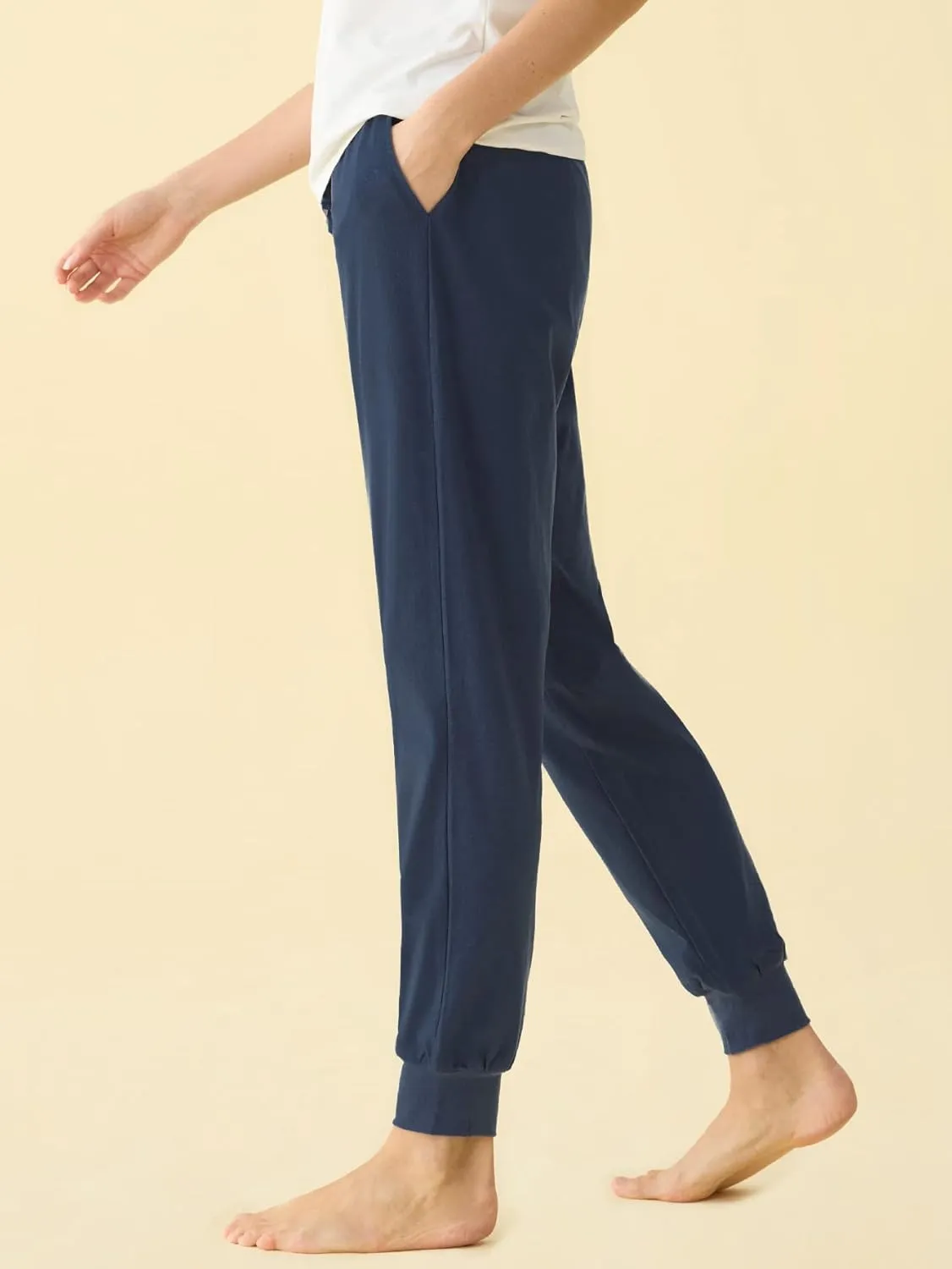 Latuza Women's Cotton Pajama Joggers Knit Lounge Pants