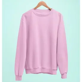Light Baby Pink Plain Sweatshirt