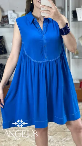 Linen/Cotton Sleeveless Dress