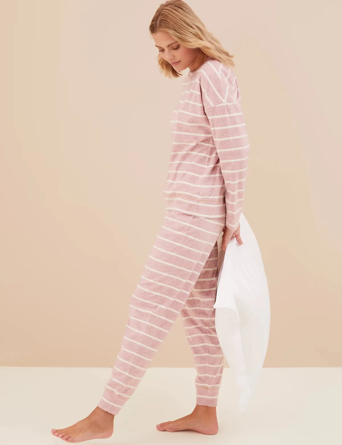 M&S Ladies Fleece 2 Pack Night Suit T37/4493F