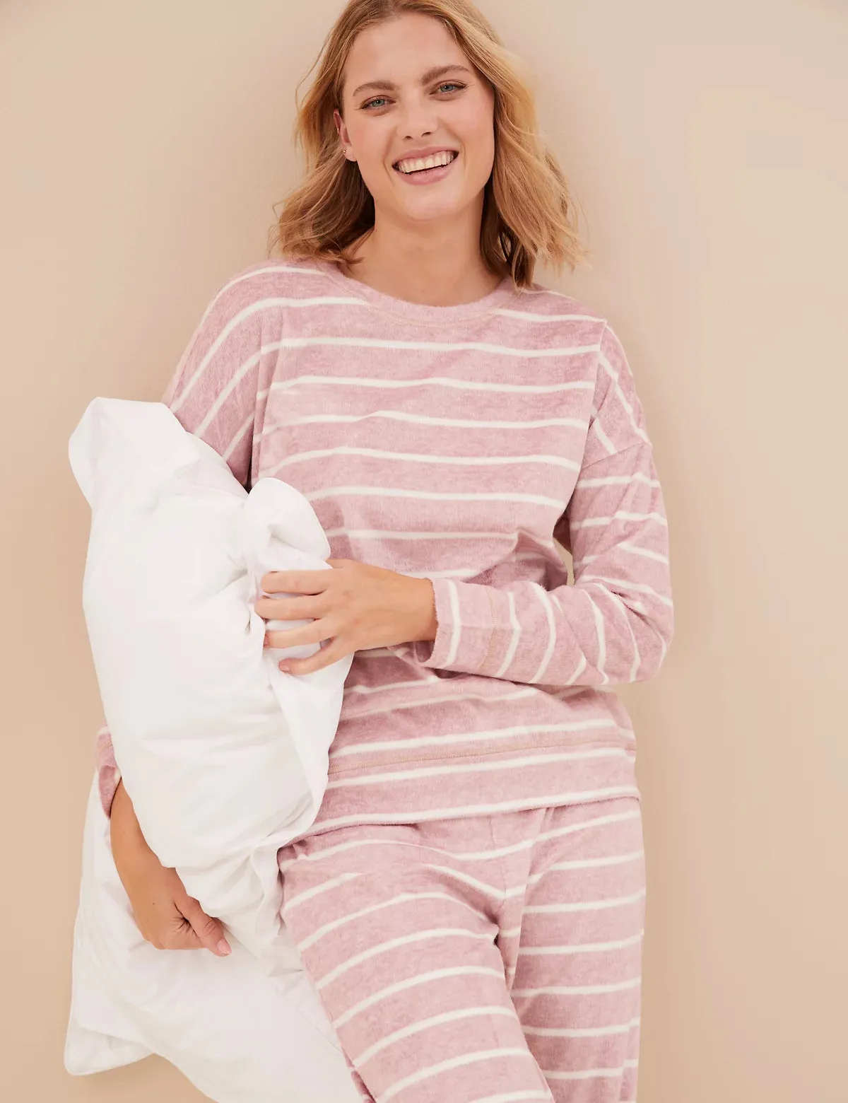 M&S Ladies Fleece 2 Pack Night Suit T37/4493F