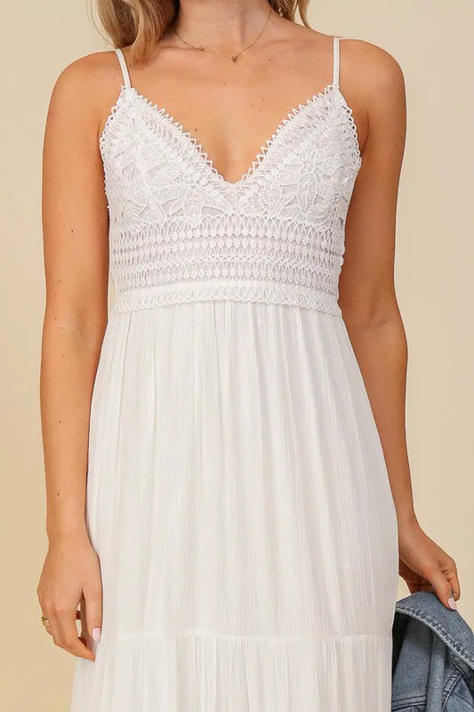 Meadow In The Spring Boho Lace Maxi Dress