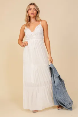 Meadow In The Spring Boho Lace Maxi Dress
