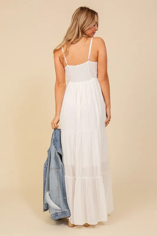 Meadow In The Spring Boho Lace Maxi Dress