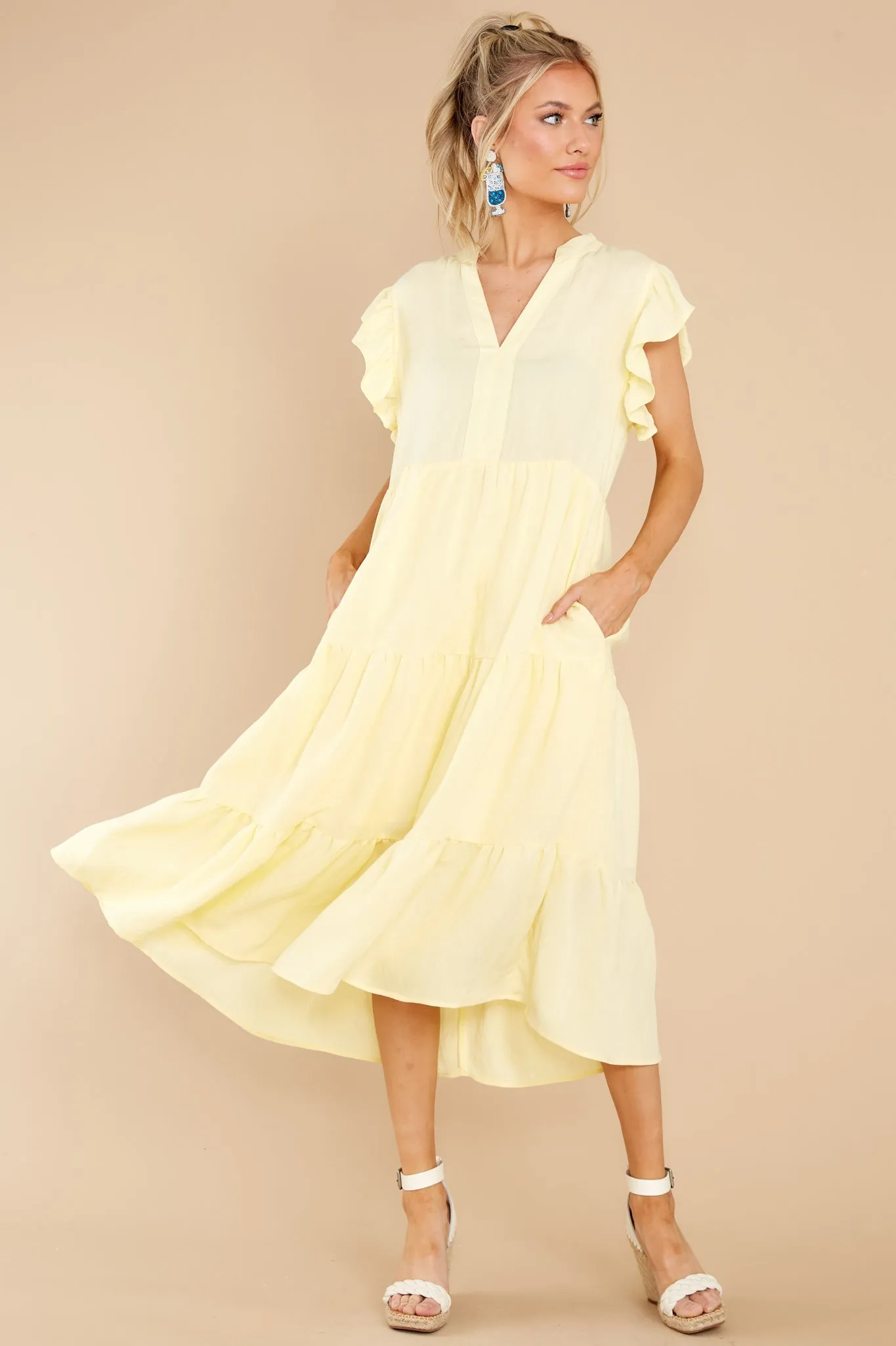 Meaningful Ways Yellow Midi Dress