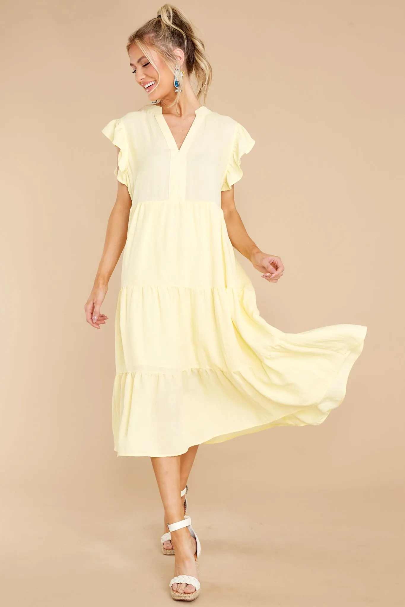 Meaningful Ways Yellow Midi Dress