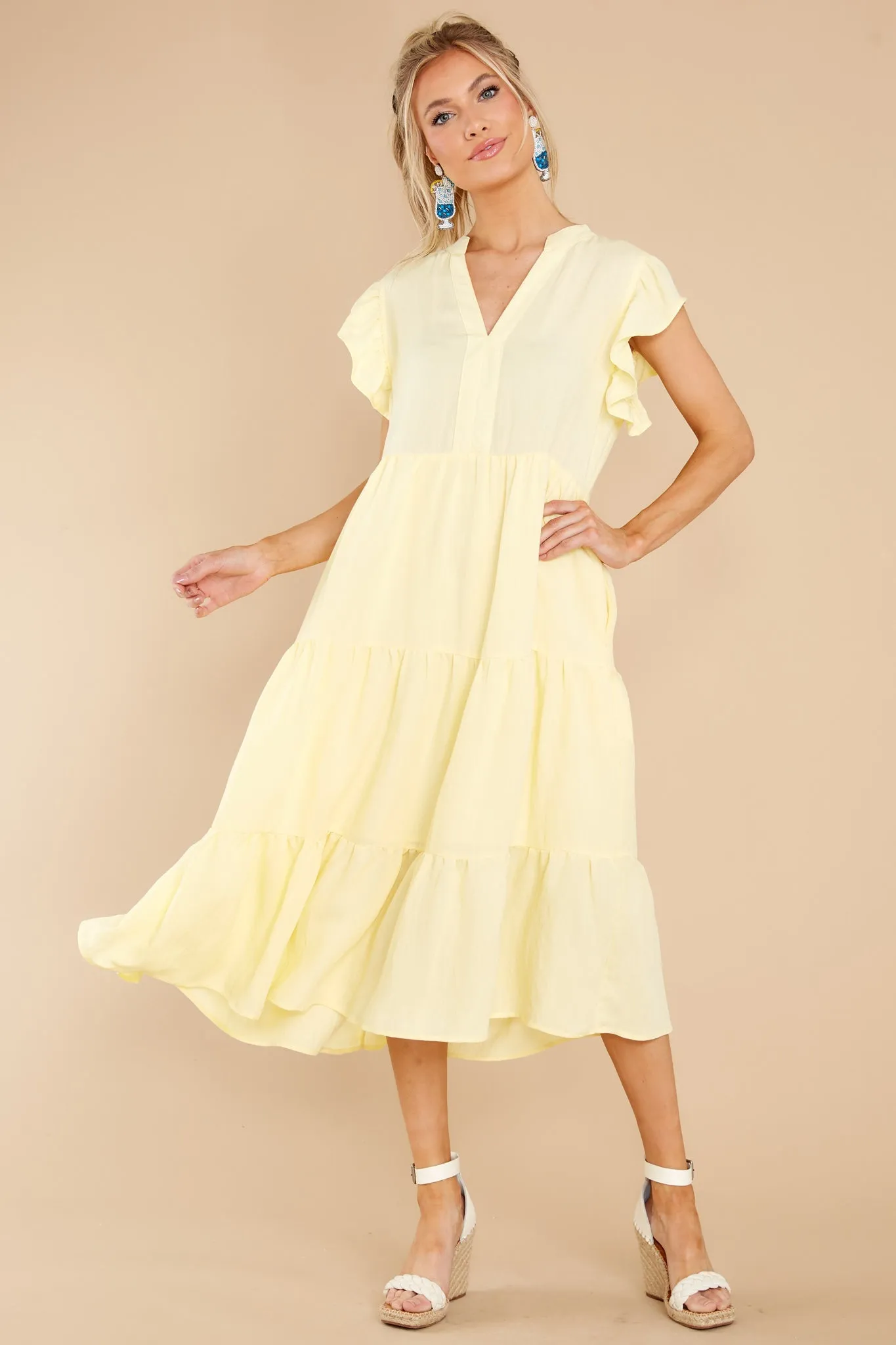 Meaningful Ways Yellow Midi Dress