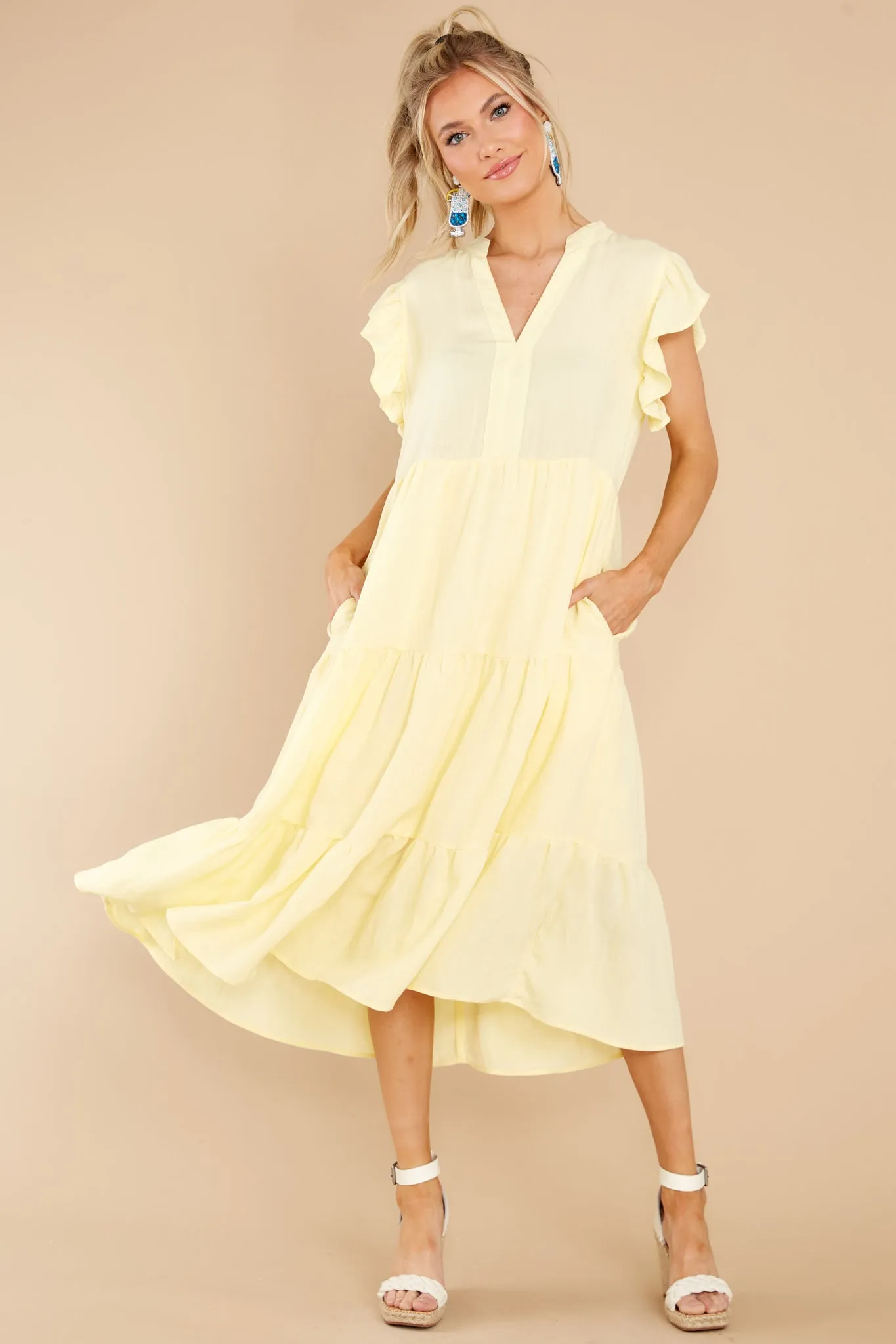 Meaningful Ways Yellow Midi Dress