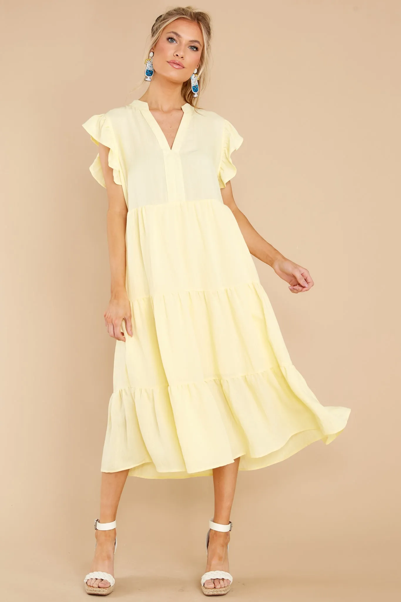 Meaningful Ways Yellow Midi Dress