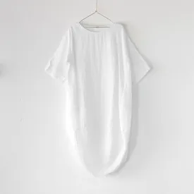 Montaigne Italian Linen Scalloped Edge Dress