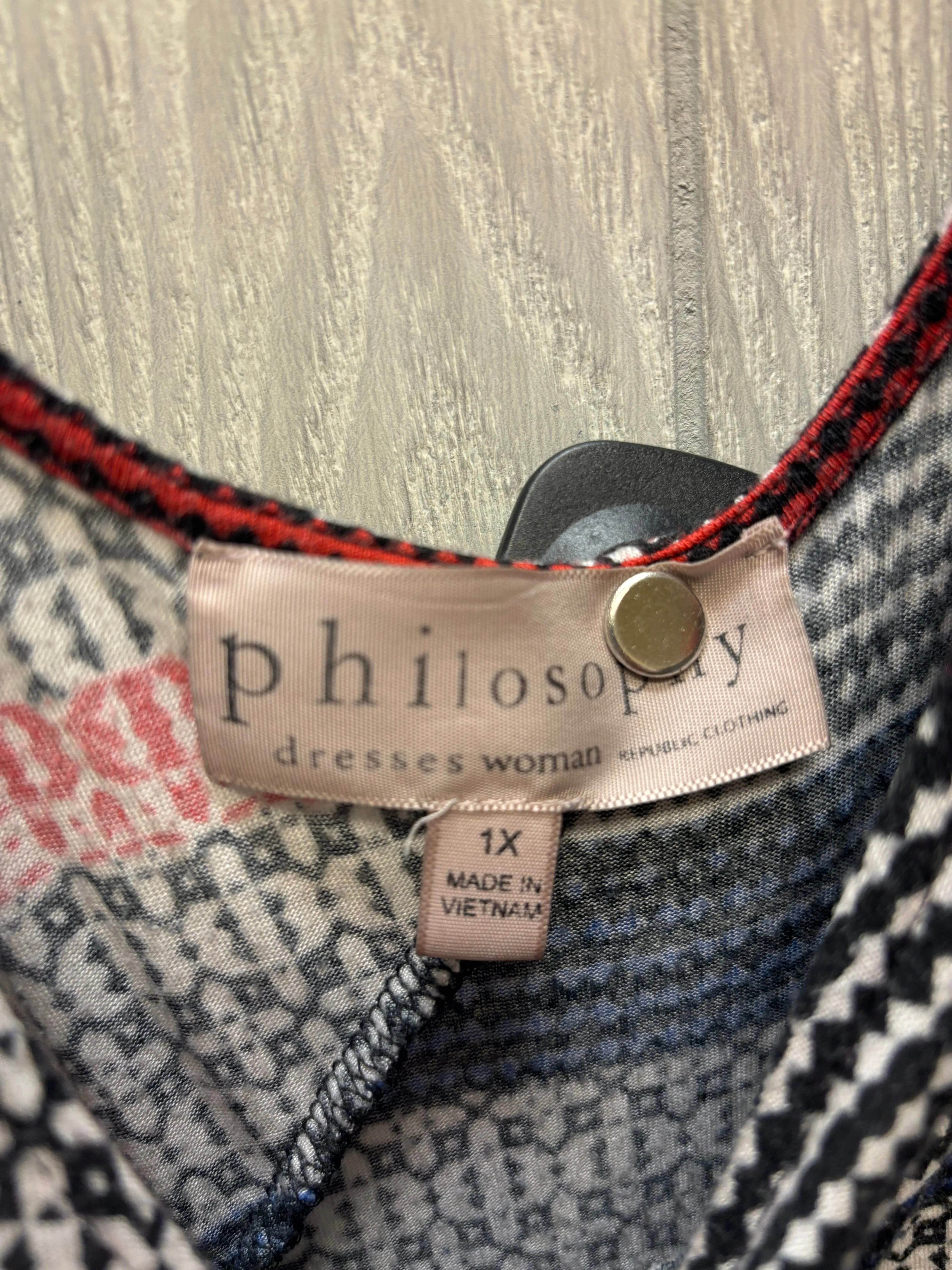 Multi-colored Dress Casual Midi Philosophy, Size 1x