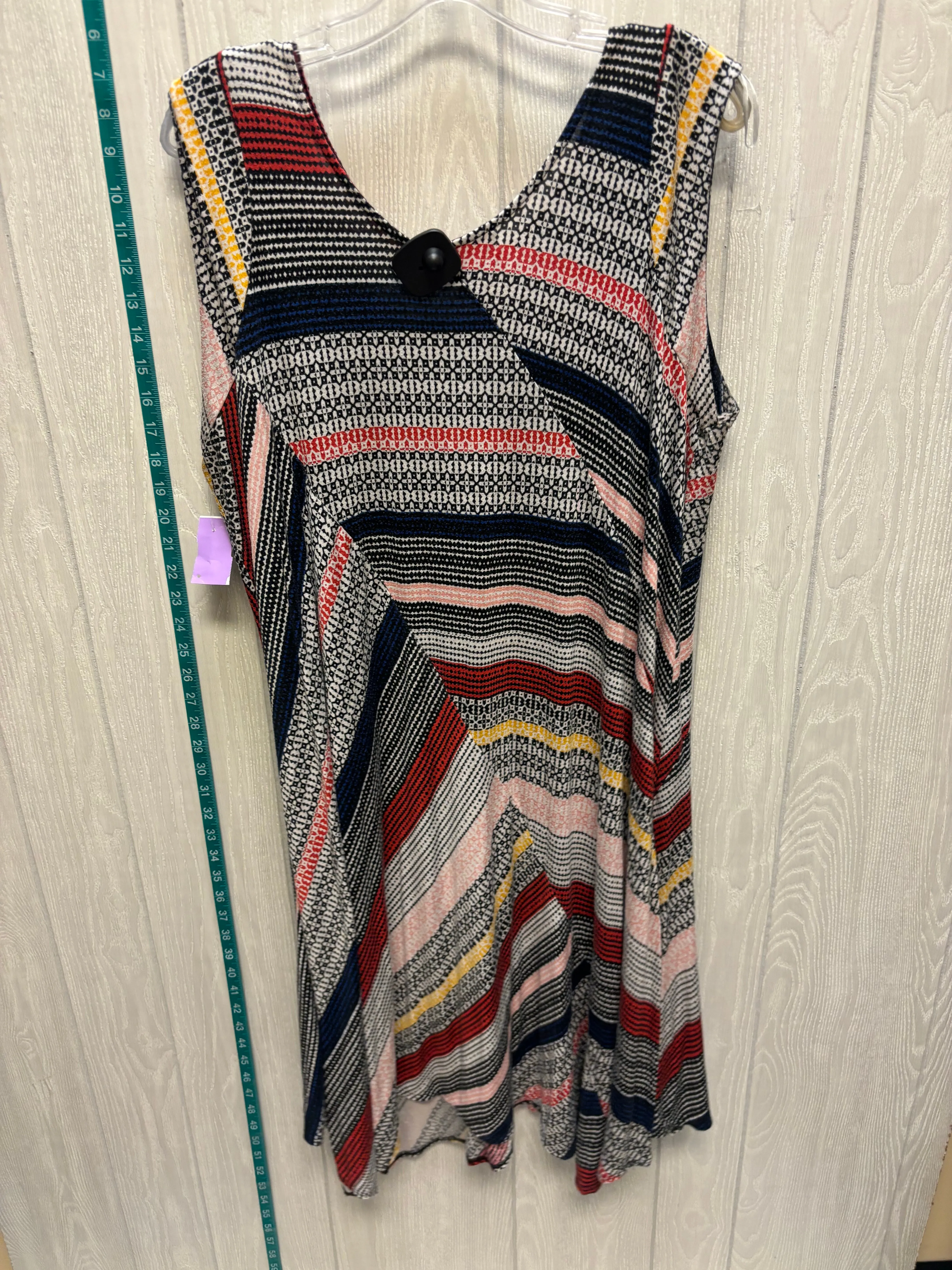 Multi-colored Dress Casual Midi Philosophy, Size 1x