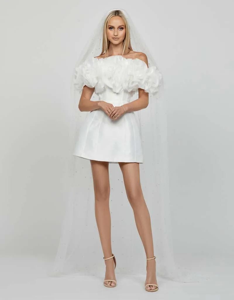 NIKKITA RUFFLE OFF SHOULDER MINI BL65D17S