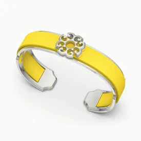 Nonya Blossom Silk Cuff - Pineapple Yellow