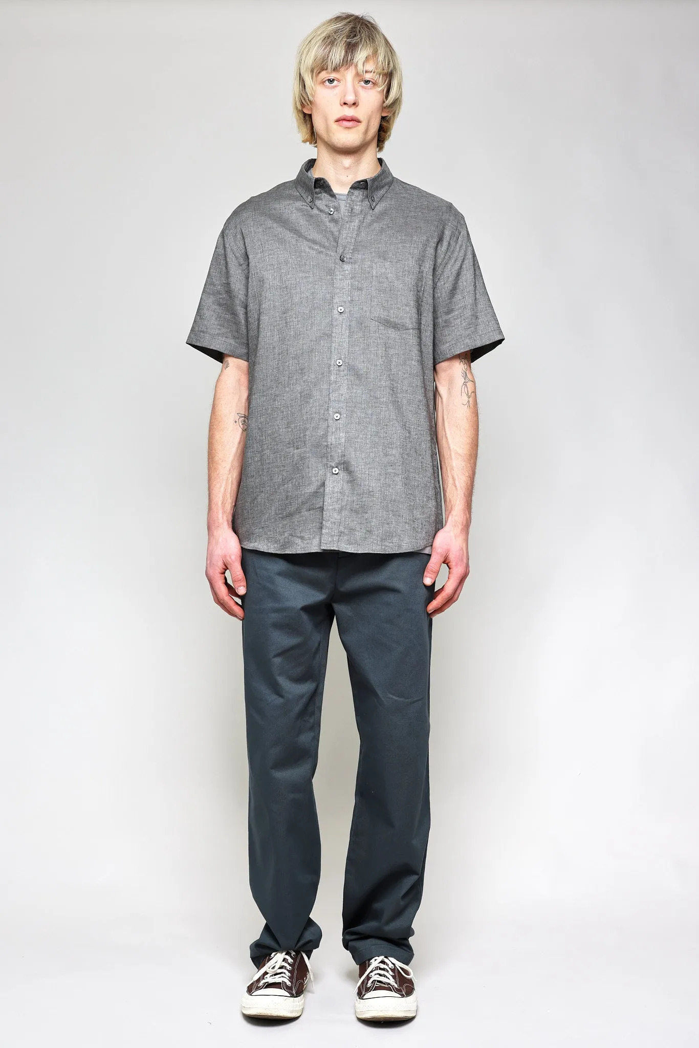 NS1146-83 Japanese Easy Linen in Melange Grey