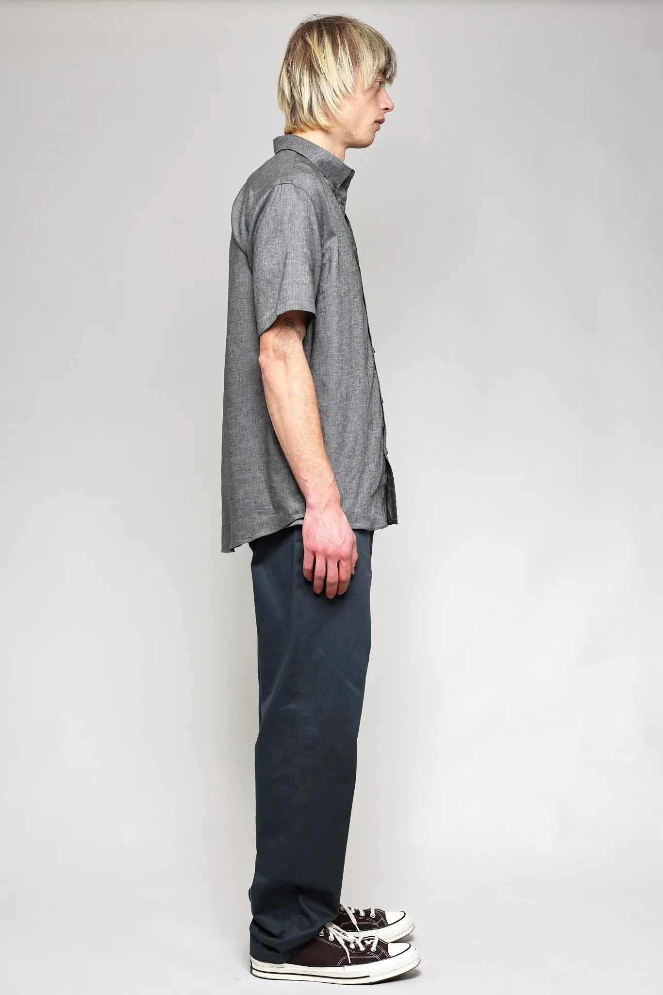 NS1146-83 Japanese Easy Linen in Melange Grey
