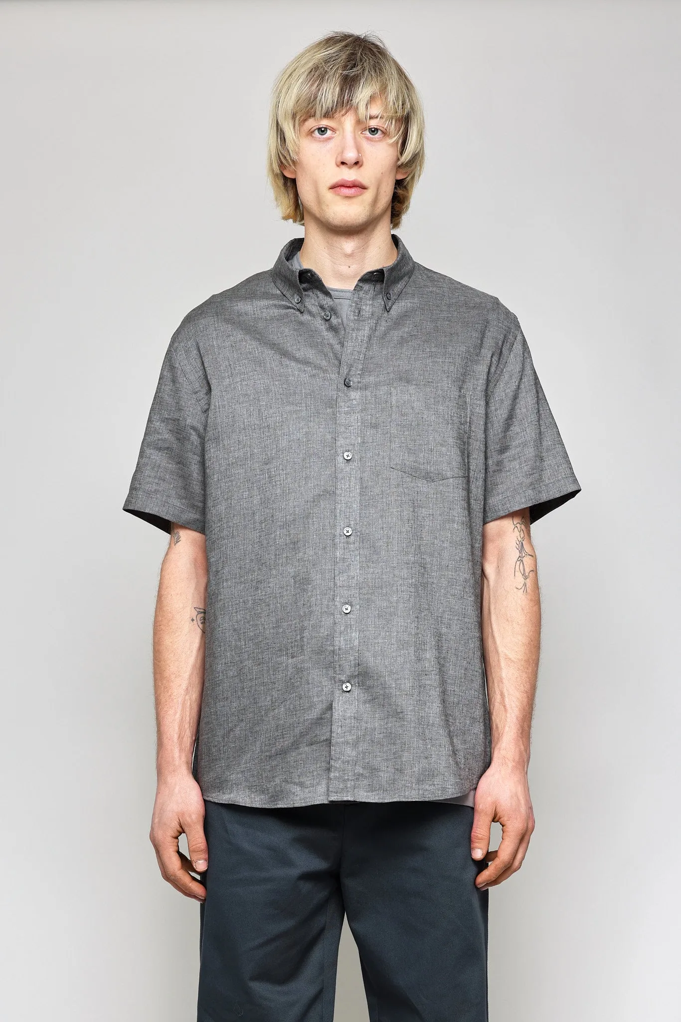 NS1146-83 Japanese Easy Linen in Melange Grey