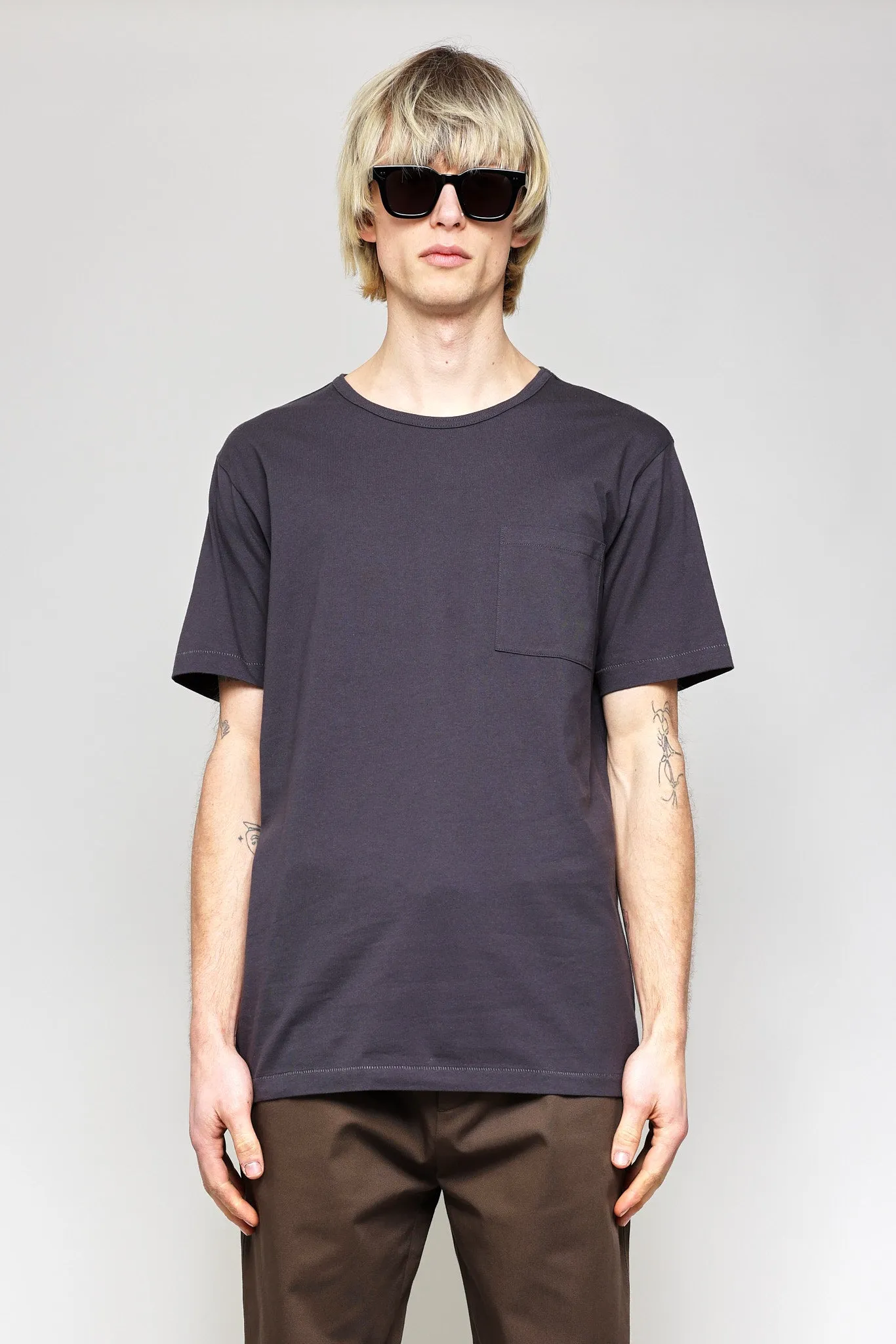 NS2168-4 Base Jersey Pocket Crew in Blue