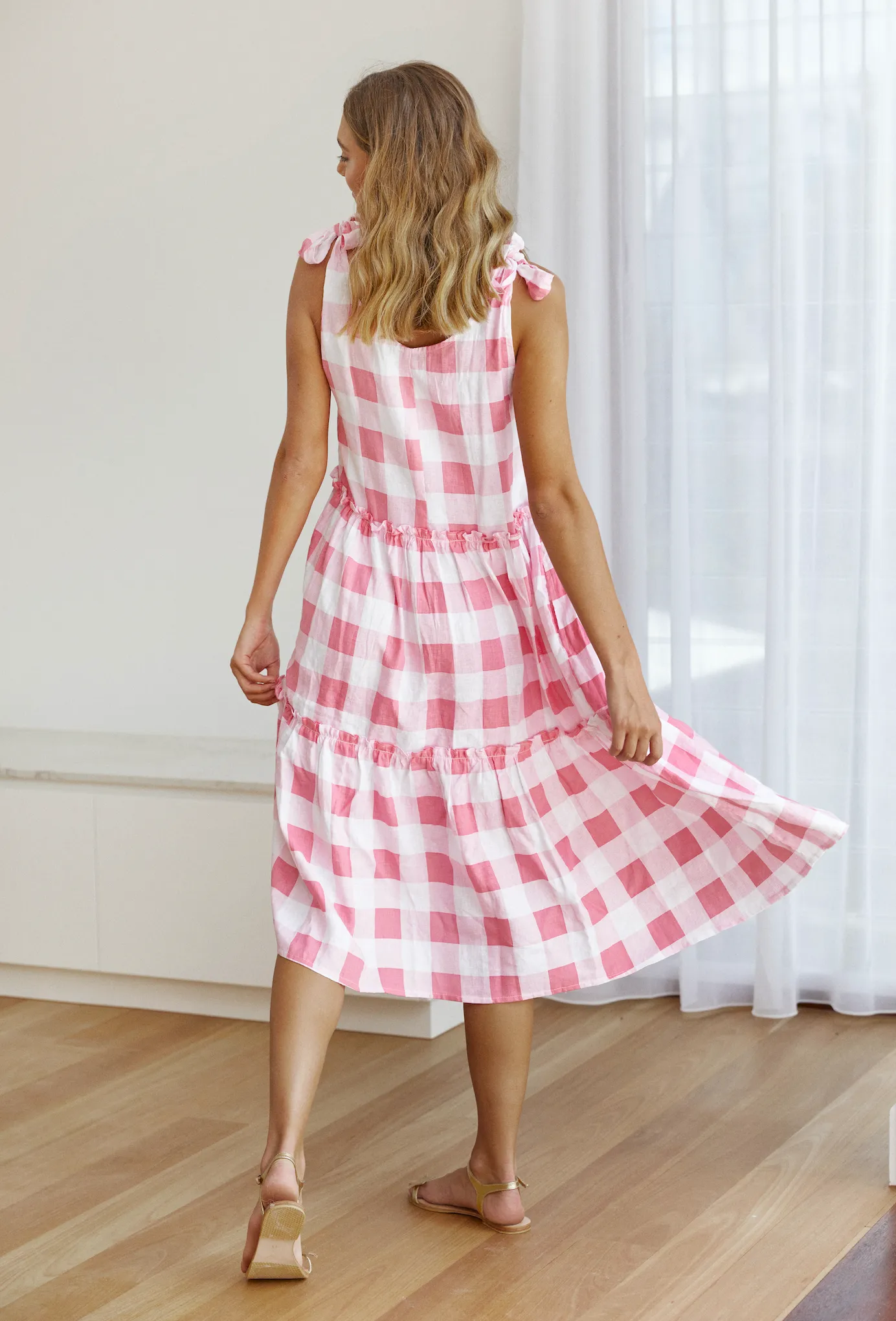 Ostuni Dress - Pink Check