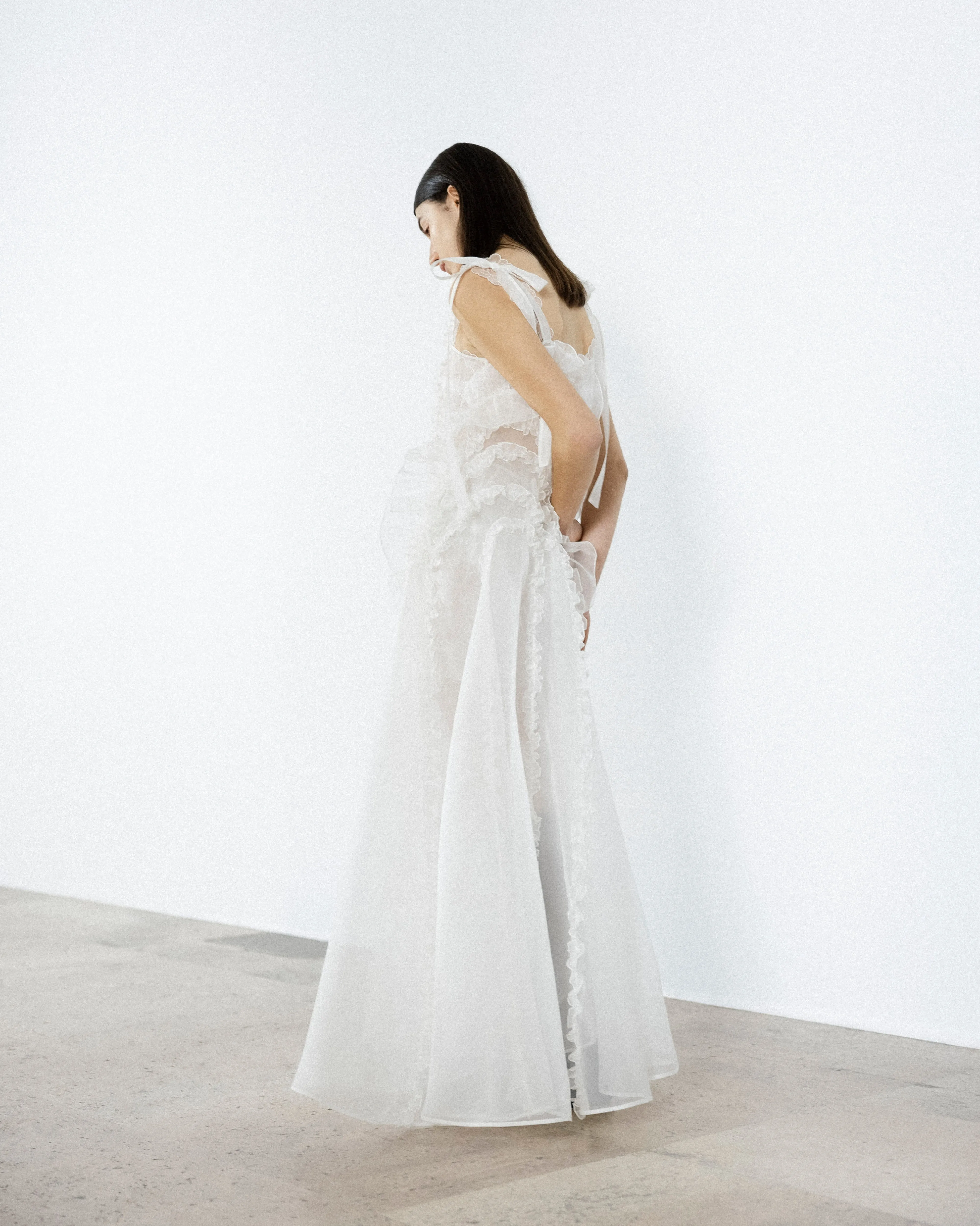 OTIS | DRESS SATIN ORGANZA WHITE