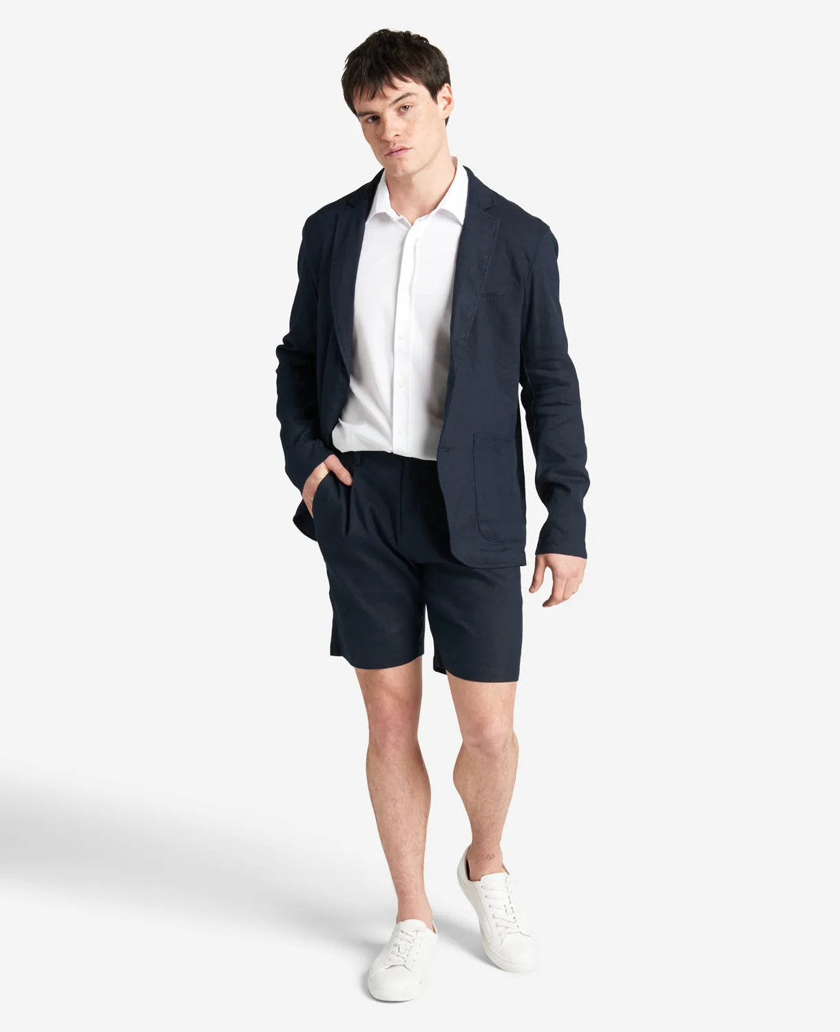 Performance Pleated Linen Short