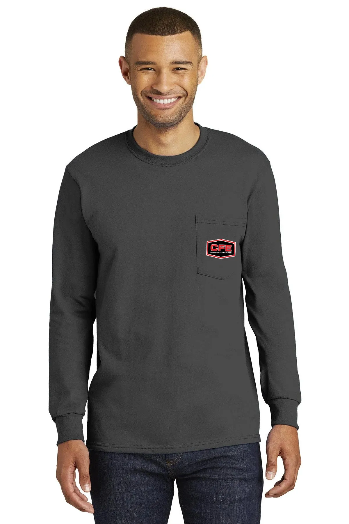 Port & Company® Long Sleeve Essential Pocket Tee