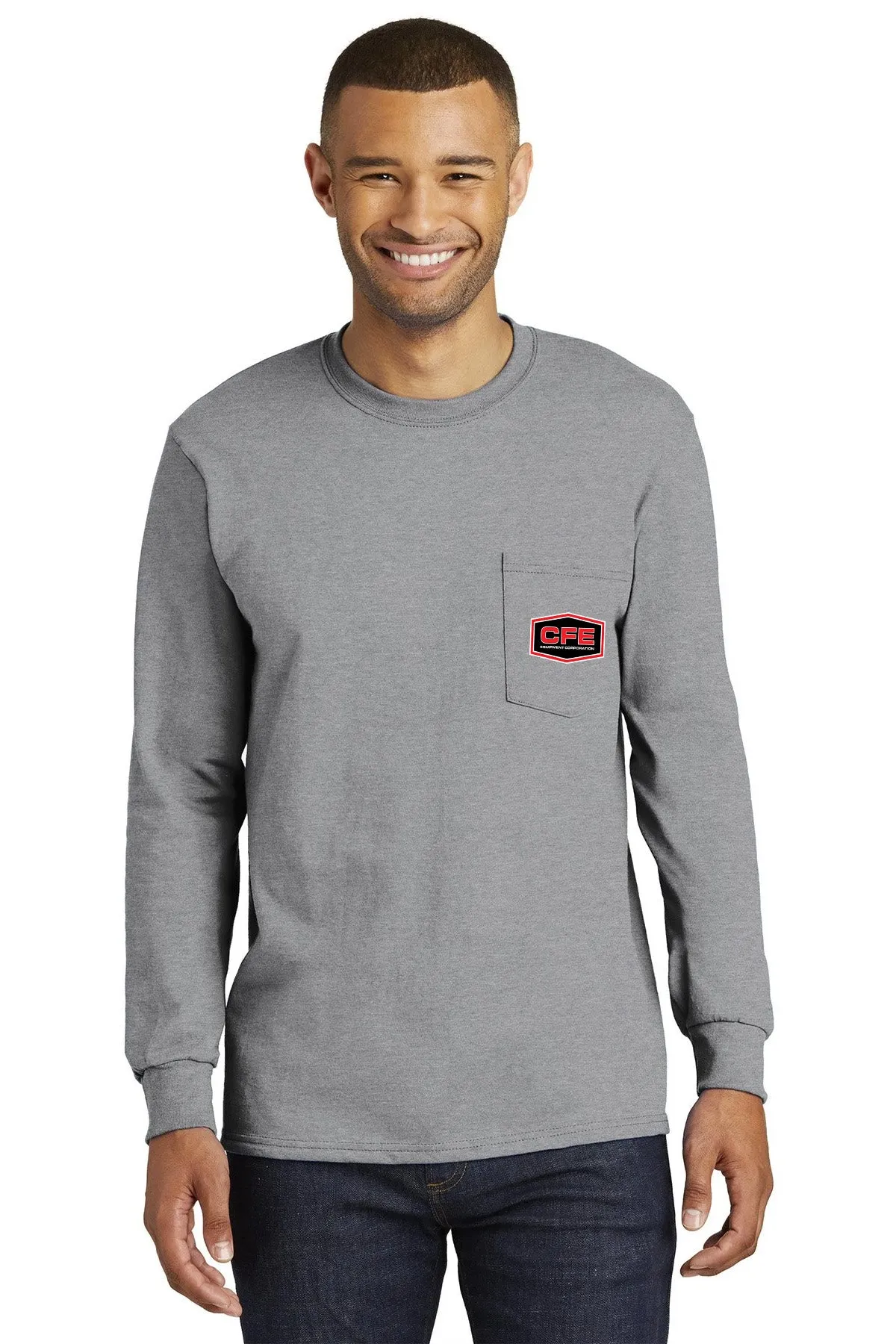 Port & Company® Long Sleeve Essential Pocket Tee