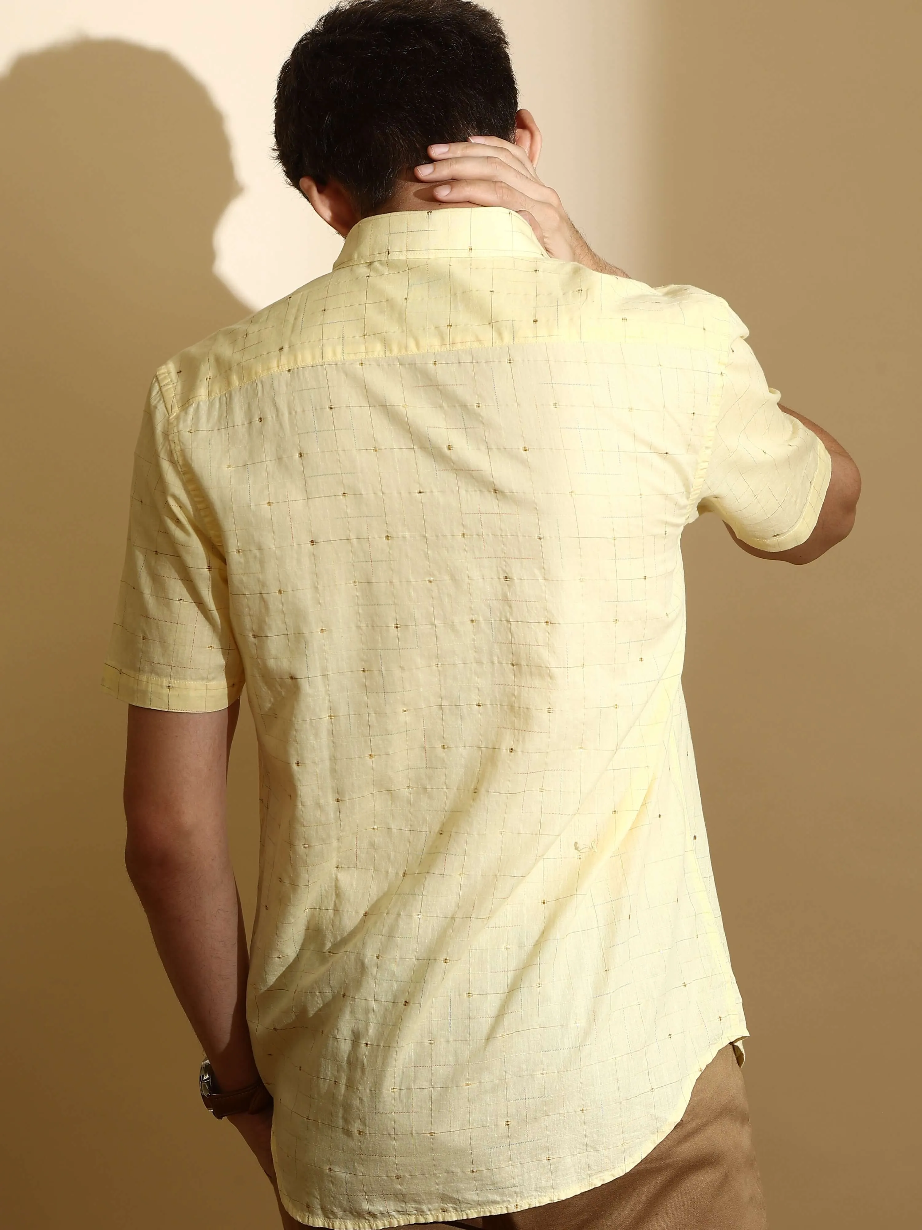 RC Lemon casual check half sleeve shirt